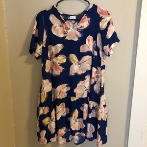 A New Day Navy & Pink Floral Dress